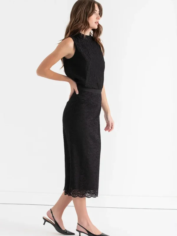 Ricki's Skirts & Shorts*Lace Overlay Midi Skirt