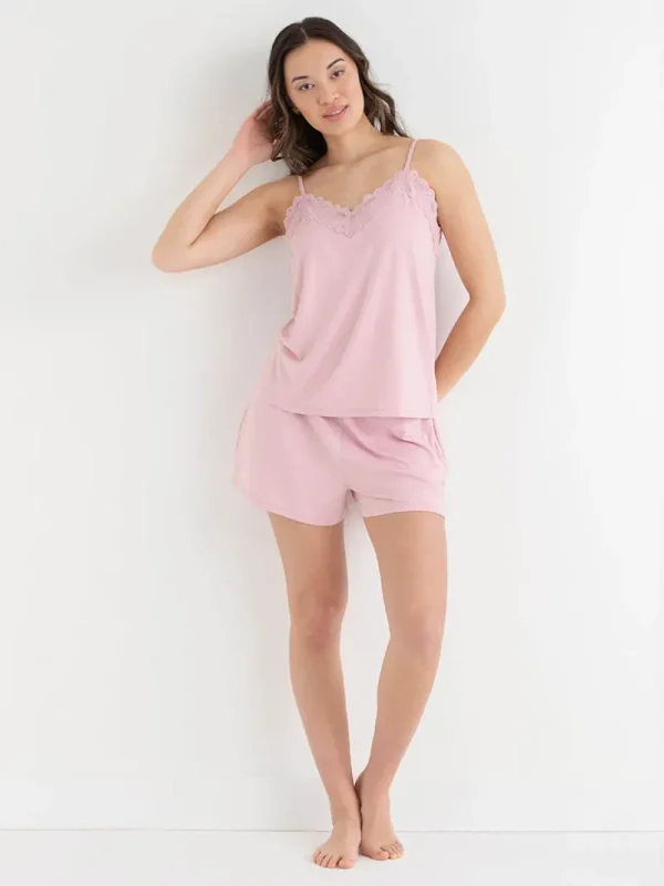 Ricki's Sleepwear*Lace Trim Cami & Shorts Sleep Set