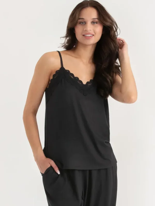 Ricki's Sleepwear*Lace Trim Cami with Crop Pant Sleepset