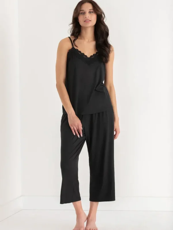 Ricki's Sleepwear*Lace Trim Cami with Crop Pant Sleepset