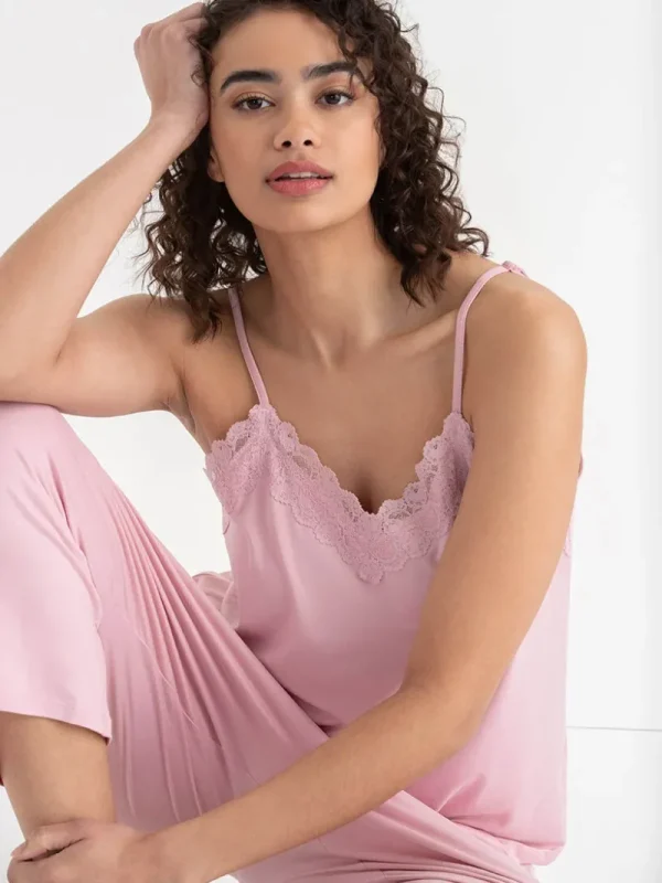 Ricki's Sleepwear*Lace Trim Cami with Crop Pant Sleepset