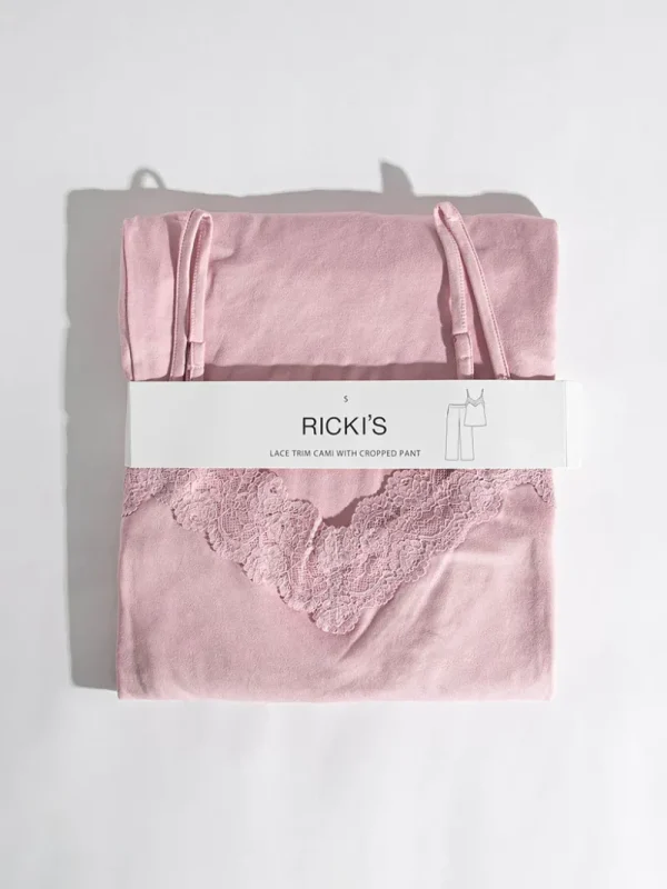 Ricki's Sleepwear*Lace Trim Cami with Crop Pant Sleepset
