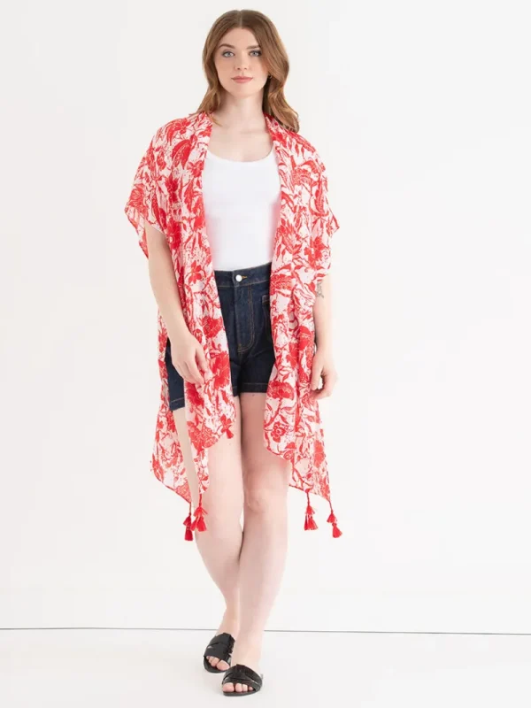 Ricki's Tees & Tanks*Light Floral Ruana