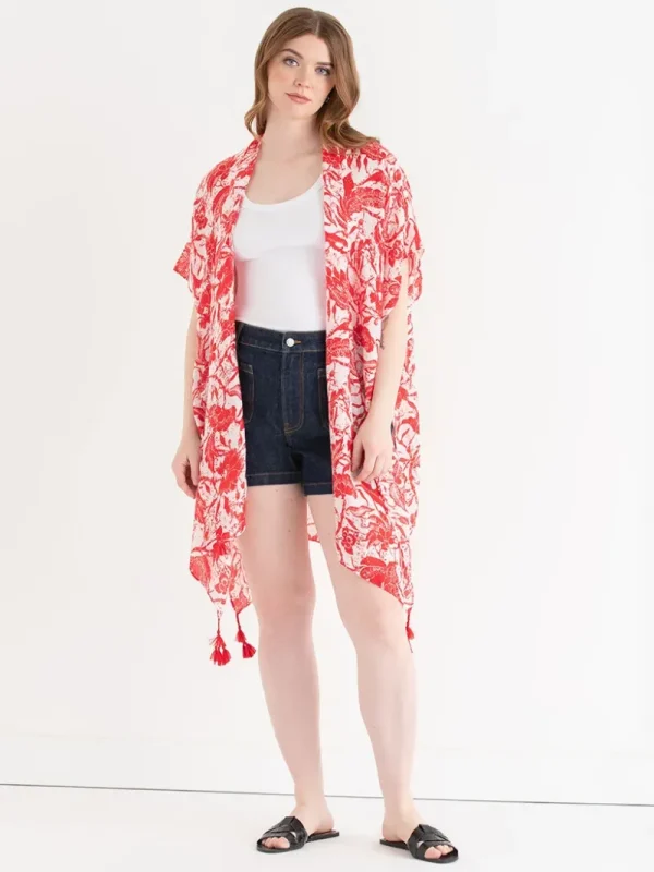 Ricki's Tees & Tanks*Light Floral Ruana