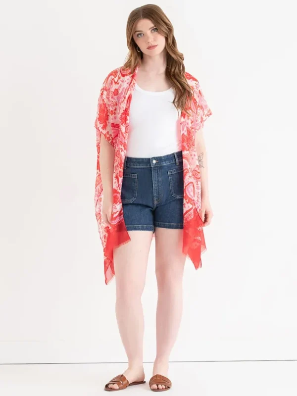 Ricki's Tees & Tanks*Light Paisley Ruana