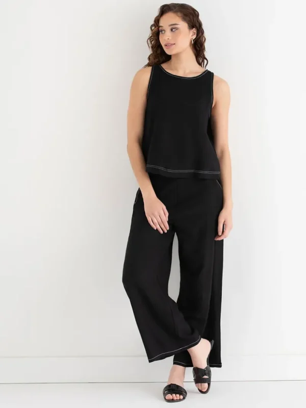 Ricki's Tees & Tanks*Linen Tank with Back Buttons