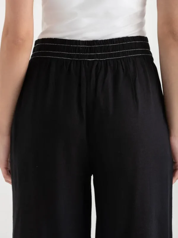 Ricki's Pants*Linen Wide Crop Pant