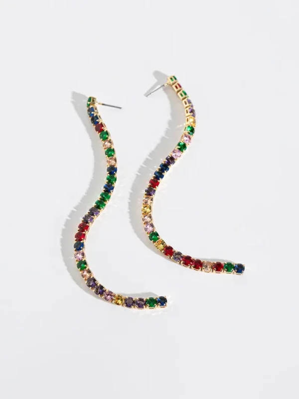 Ricki's Earrings*Long Cubic Zirconia Earrings