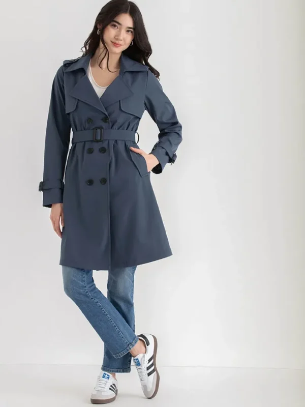 Ricki's Coats & Jackets*Long Double Breasted Trench | Point Zero
