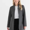 Ricki's Blazers*Long Line Felt Jacket