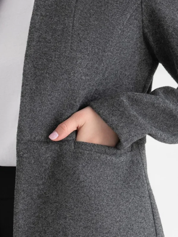 Ricki's Blazers*Long Line Felt Jacket