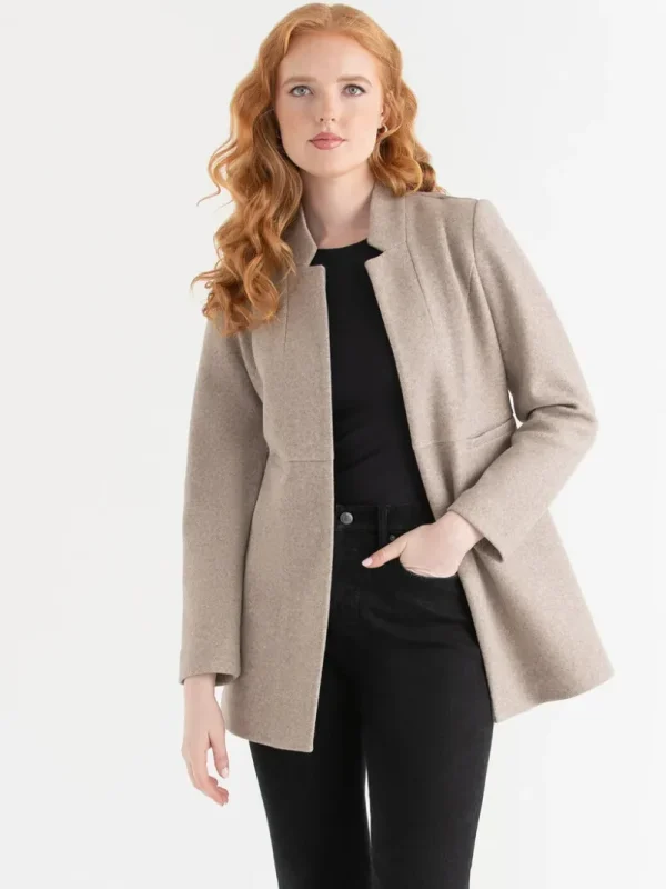 Ricki's Blazers*Long Line Felt Jacket