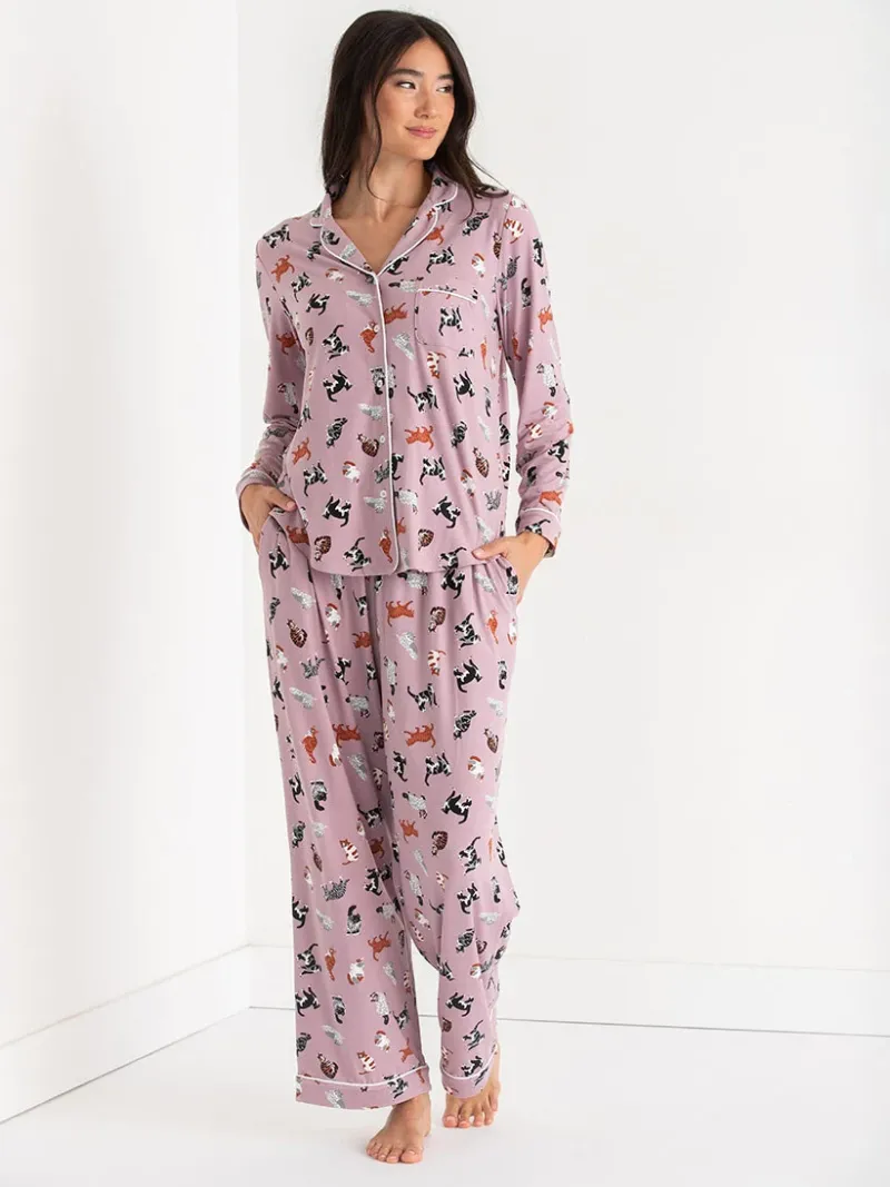 long_sleeve_buttondown_sl_0.webp Ricki's Sleepwear*Long Sleeve Button-Down Sleep Set