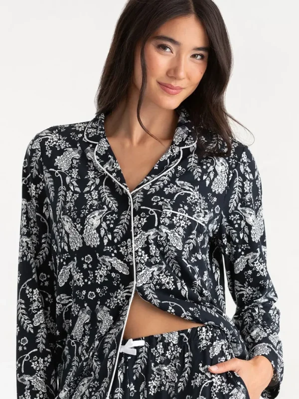 Ricki's Sleepwear*Long Sleeve Button-Down Sleep Set