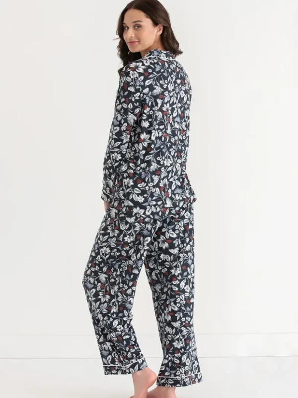 Ricki's Sleepwear*Long Sleeve Button-Down Sleep Set
