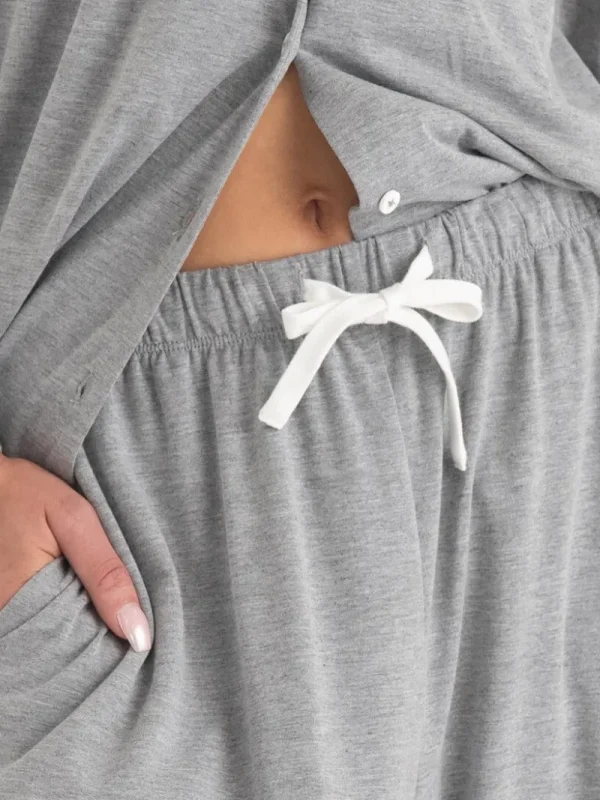 Ricki's Sleepwear*Long Sleeve Button-Down Sleep Set