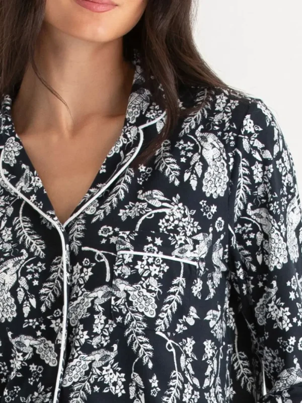 Ricki's Sleepwear*Long Sleeve Button-Down Sleep Set