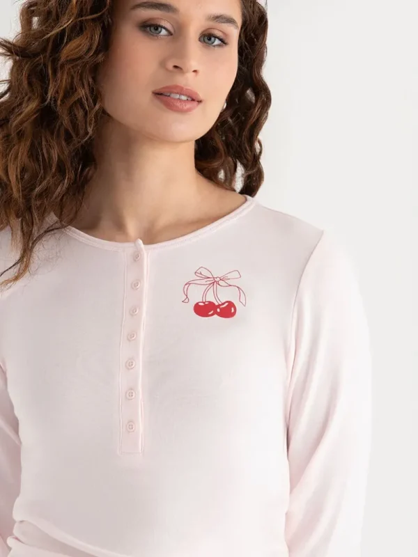 Ricki's Shirts & Blouses*Long Sleeve Fitted Henley