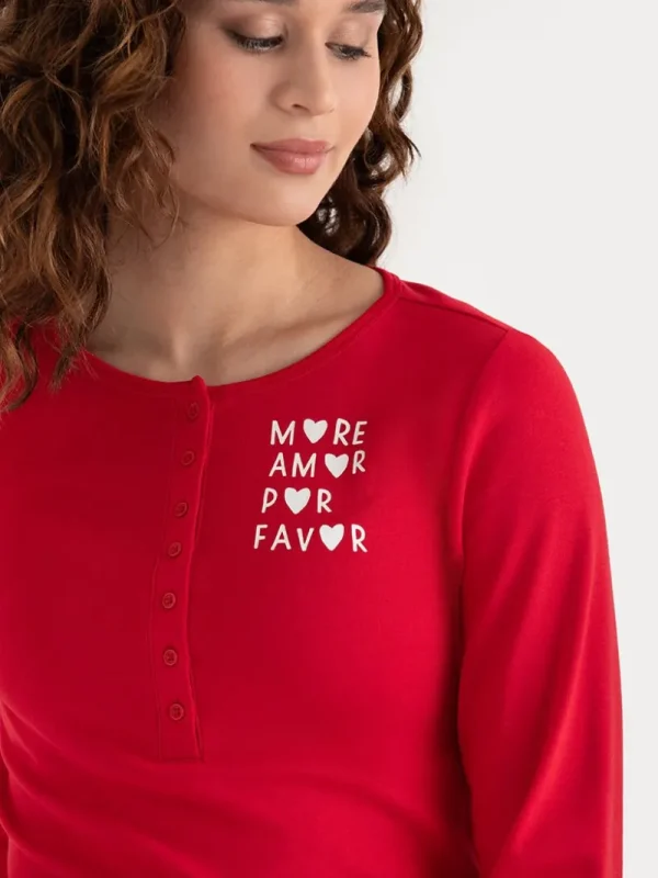 Ricki's Shirts & Blouses*Long Sleeve Fitted Henley