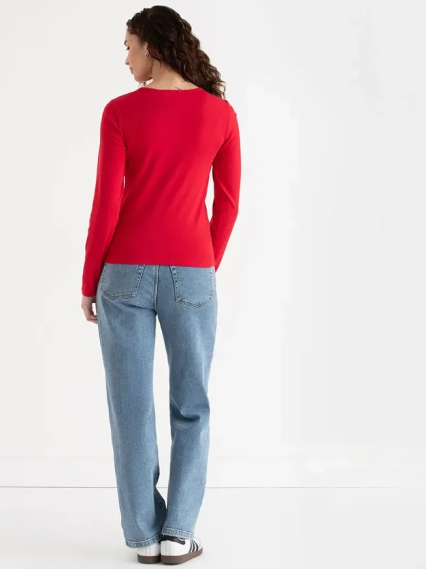 Ricki's Shirts & Blouses*Long Sleeve Fitted Henley