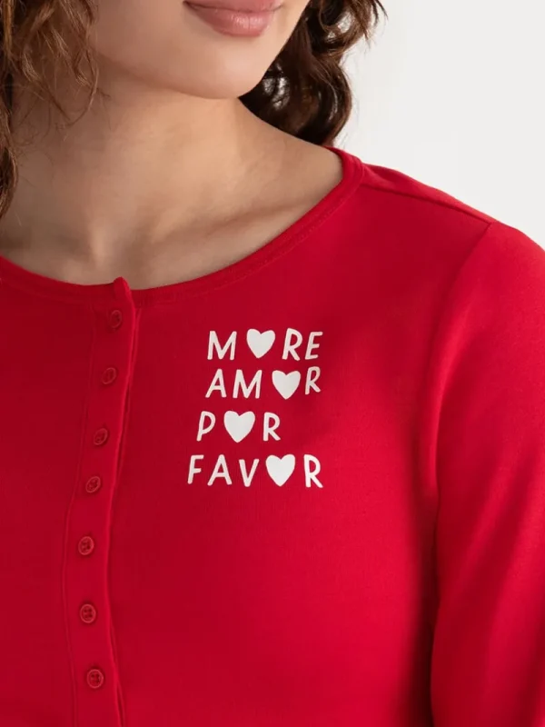 Ricki's Shirts & Blouses*Long Sleeve Fitted Henley