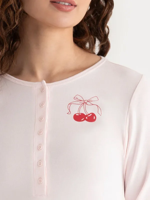 Ricki's Shirts & Blouses*Long Sleeve Fitted Henley