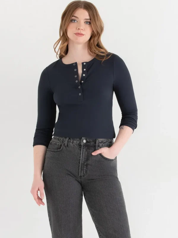 Ricki's Shirts & Blouses*Long Sleeve Henley Shirt