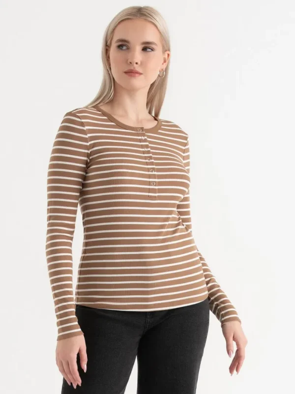 Ricki's Shirts & Blouses*Long Sleeve Henley Shirt