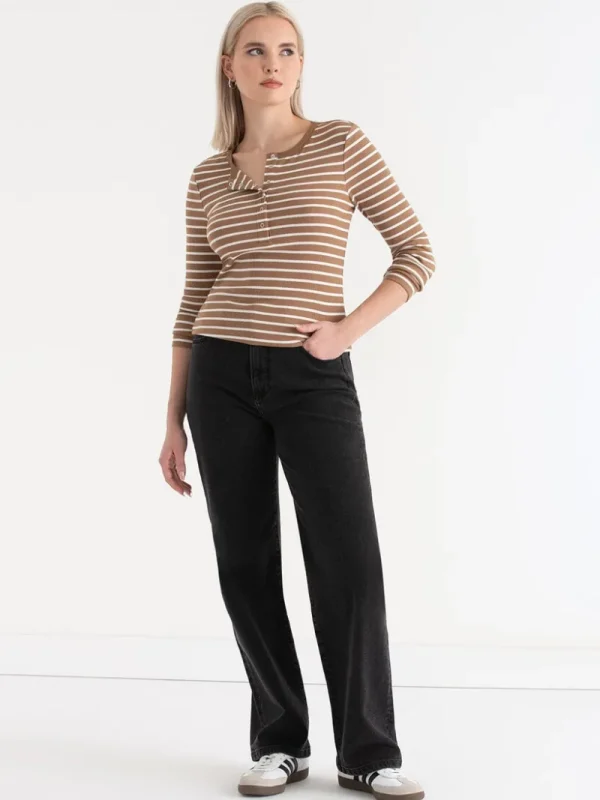 Ricki's Shirts & Blouses*Long Sleeve Henley Shirt