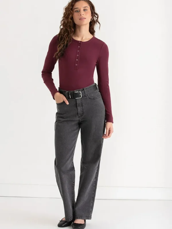 Ricki's Shirts & Blouses*Long Sleeve Henley Shirt