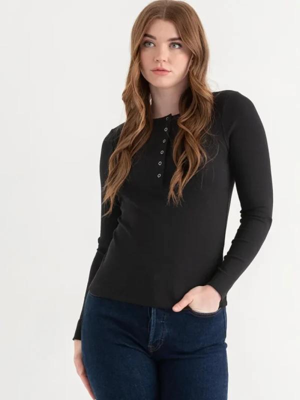 Ricki's Shirts & Blouses*Long Sleeve Henley Shirt