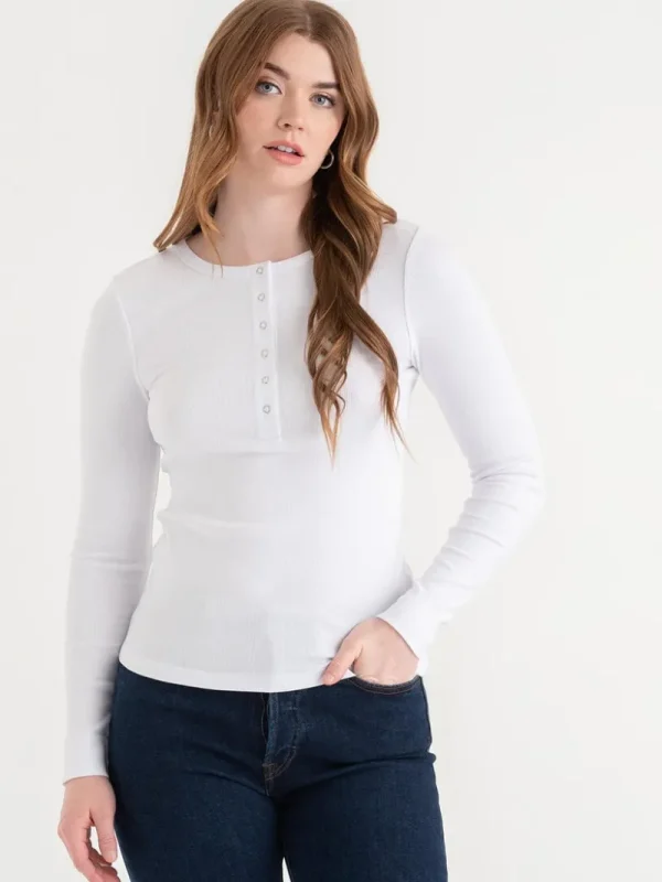 Ricki's Shirts & Blouses*Long Sleeve Henley Shirt