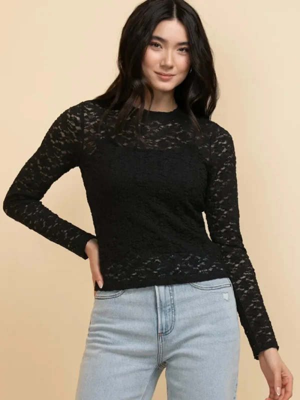 Ricki's Tees & Tanks | Shirts & Blouses*Long Sleeve Lace Blouse with Cami