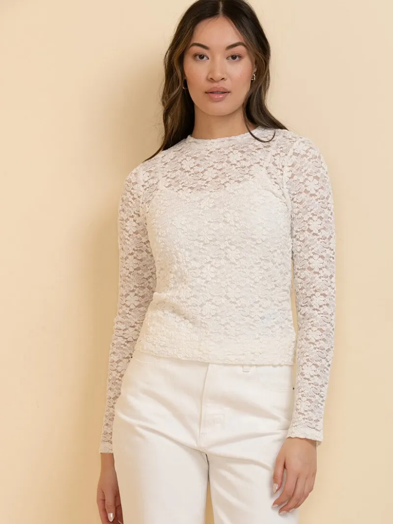 long_sleeve_lace_blouse_w_4-3.webp Ricki's Tees & Tanks | Shirts & Blouses*Long Sleeve Lace Blouse with Cami