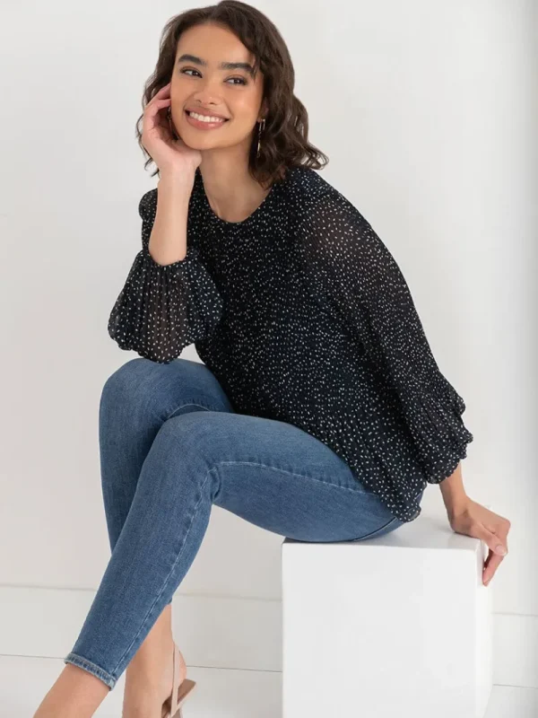 Ricki's Shirts & Blouses*Long Sleeve Release Pleat Blouse