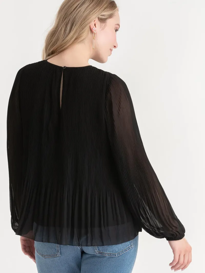 long_sleeve_release_pleat_4-2.webp Ricki's Shirts & Blouses*Long Sleeve Release Pleat Blouse