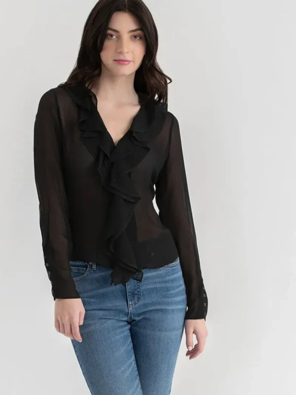 Ricki's Shirts & Blouses*Long Sleeve Ruffle Blouse