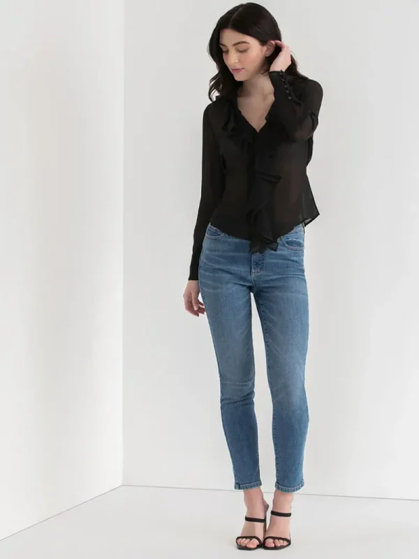 Ricki's Shirts & Blouses*Long Sleeve Ruffle Blouse