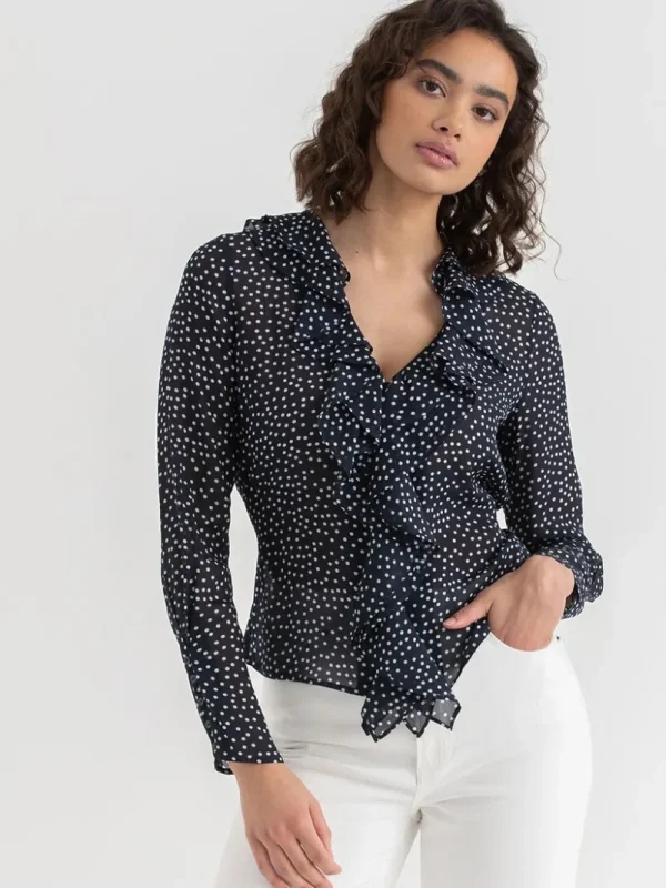 Ricki's Shirts & Blouses*Long Sleeve Ruffle Blouse