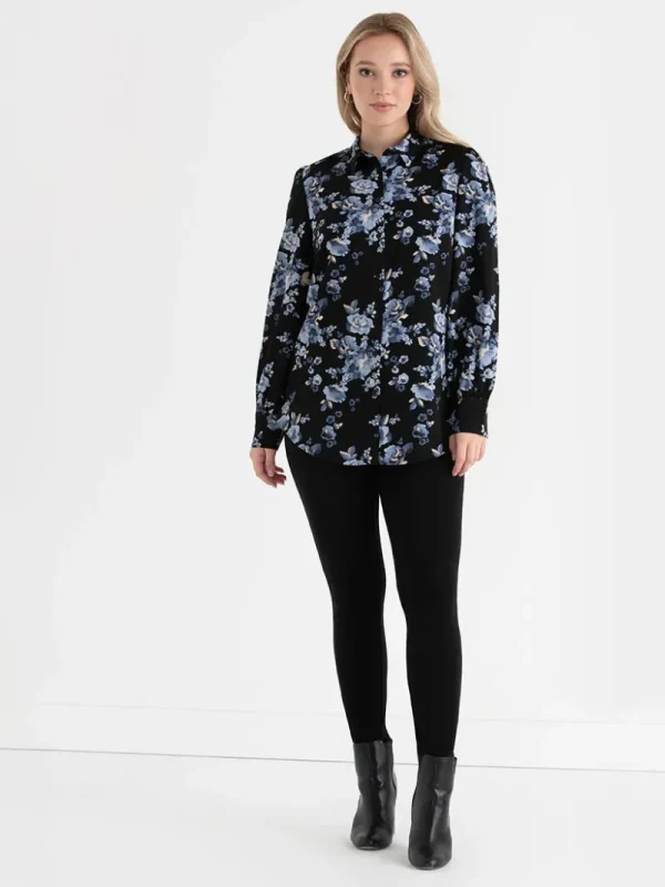 Ricki's Tees & Tanks*Longer Length Collared Blouse