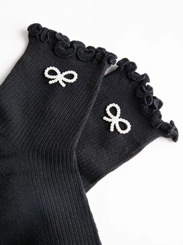 Ricki's Socks*Low Crew Socks with Pearl Detail