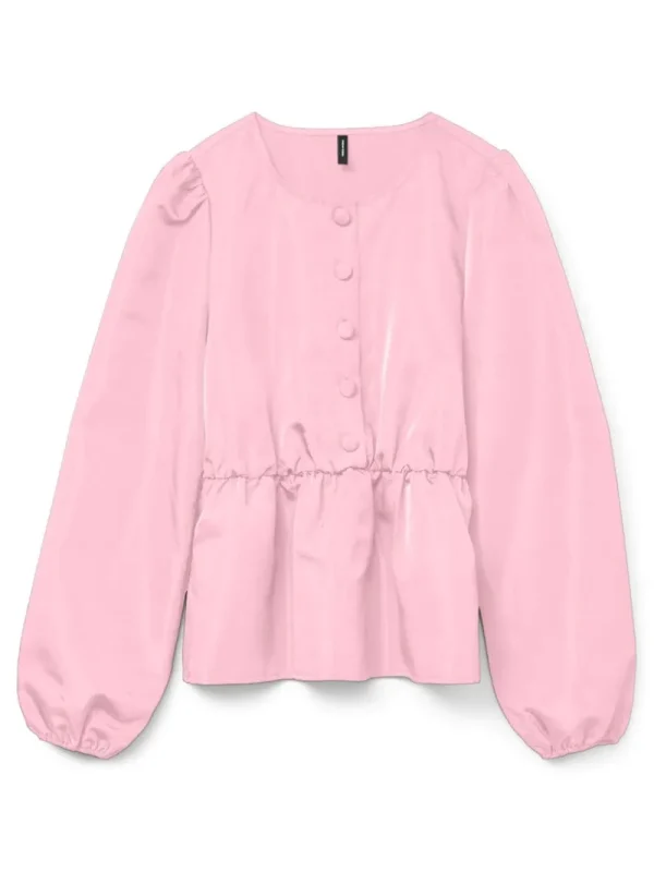 Ricki's Shirts & Blouses*Melinda Button Front Peplum Top | Vero Moda