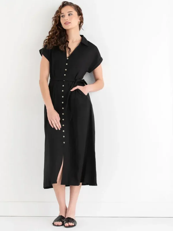 Ricki's Maxi & Midi Dresses*Midi Linen Shirtdress