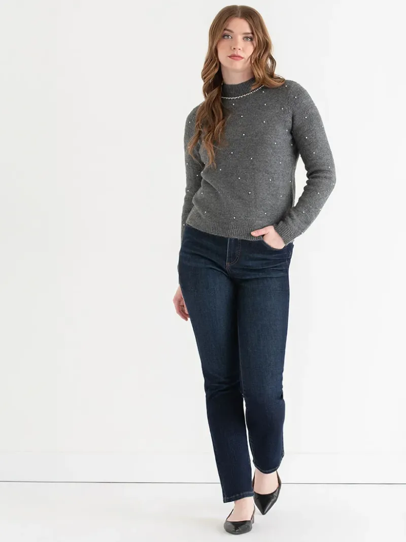mock_neck_pearl_pullover__4-2.webp Ricki's Sweaters & Cardigans*Mock Neck Pearl Pullover Sweater