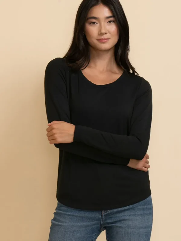Ricki's Tees & Tanks*Modal Long Sleeve Scoop Neck Top
