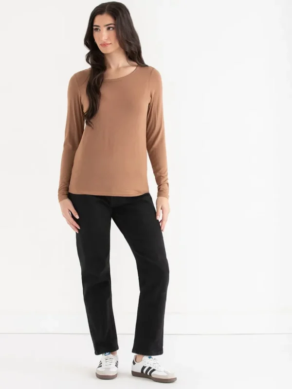 Ricki's Tees & Tanks*Modal Long Sleeve Scoop Neck Top