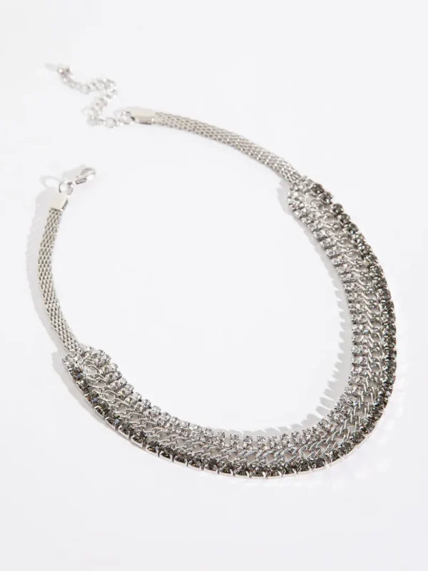 Ricki's Necklaces*Multi-Row Rhinestone Necklace