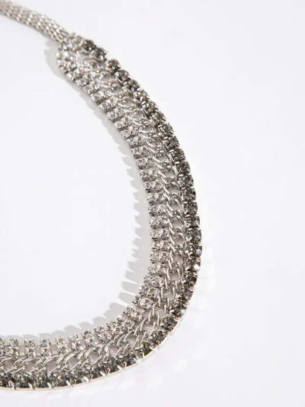 Ricki's Necklaces*Multi-Row Rhinestone Necklace