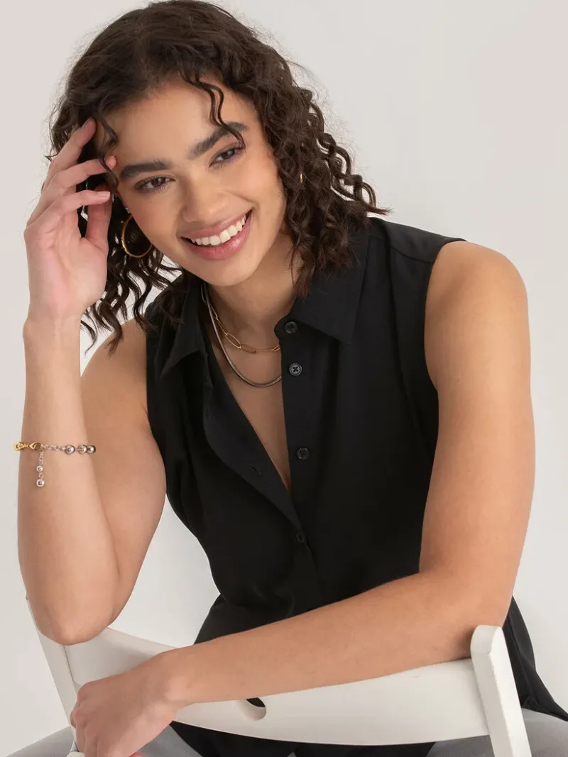 nicole_sleeveless_collare_0-2.webp Ricki's Shirts & Blouses*Nicole Sleeveless Collared Shirt