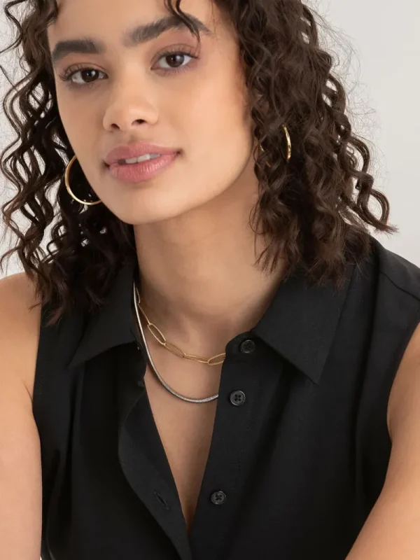 Ricki's Shirts & Blouses*Nicole Sleeveless Collared Shirt